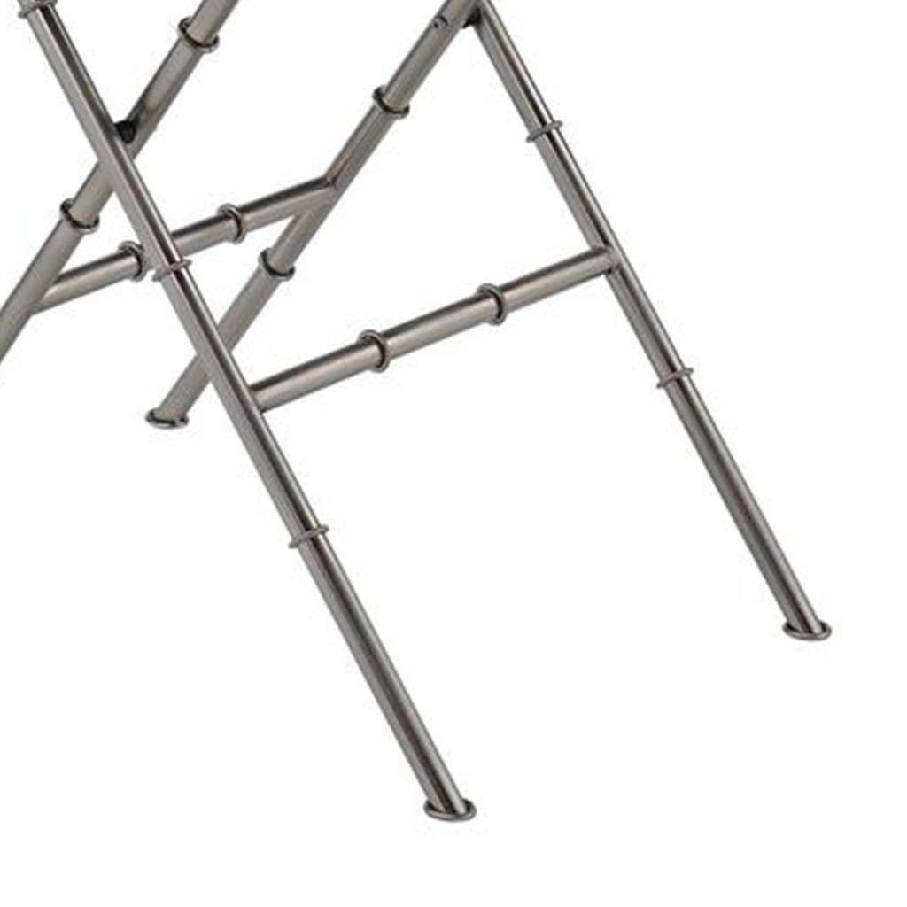 Black & Brushed Nickel Tray Table L216
