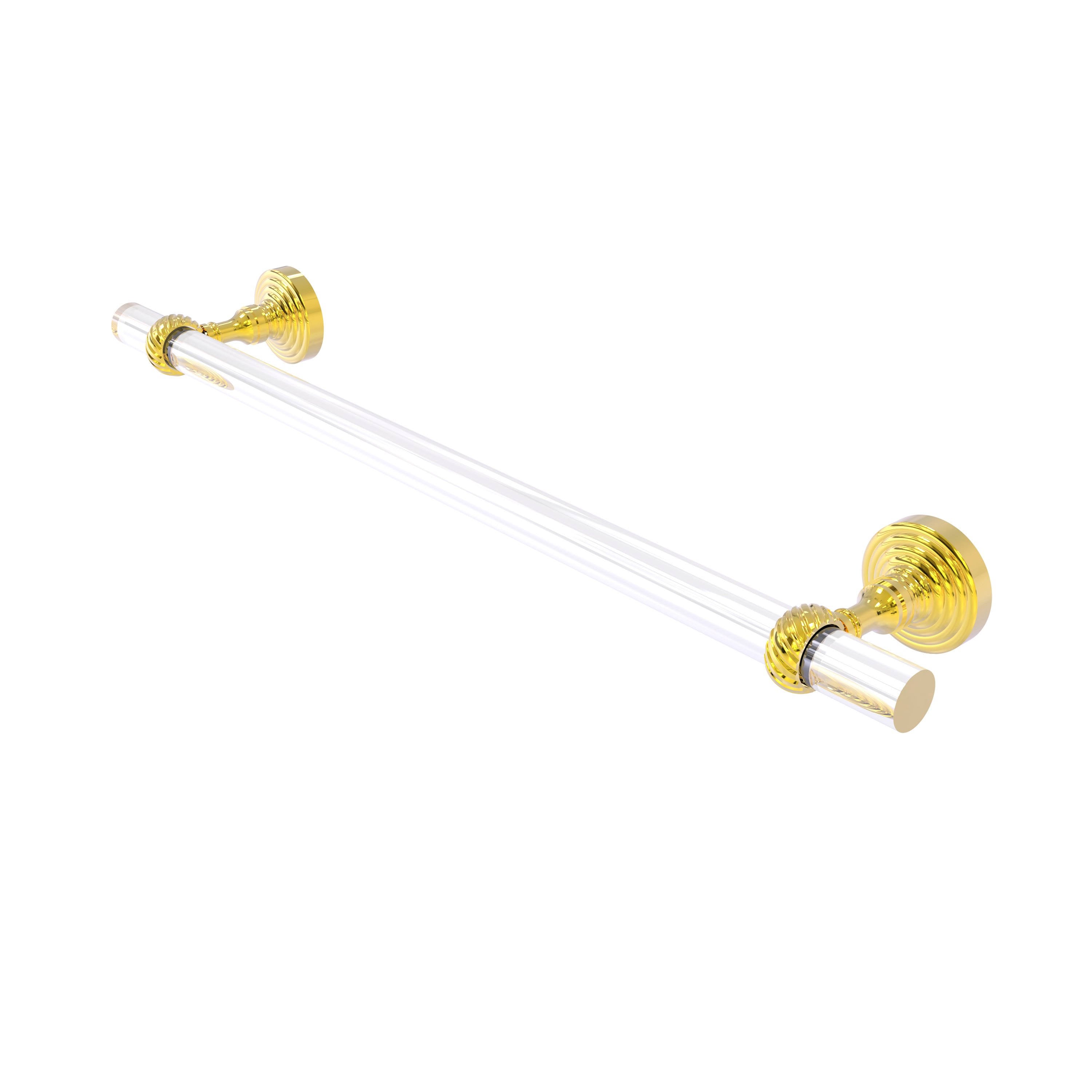 24 in. Polished Brass Towel Bar with Twisted Accents M651542