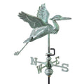 Blue Heron Garden Weathervane with Roof Mount, Blue Verde Copper F21886
