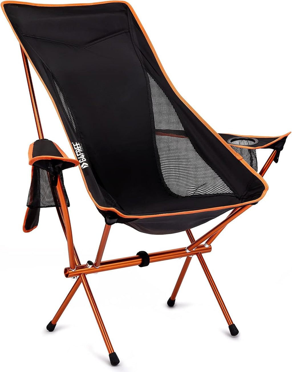 Lightweight High Back Camping Chair with Arm Rest Cup Holder Carrying Storage Bag X8021