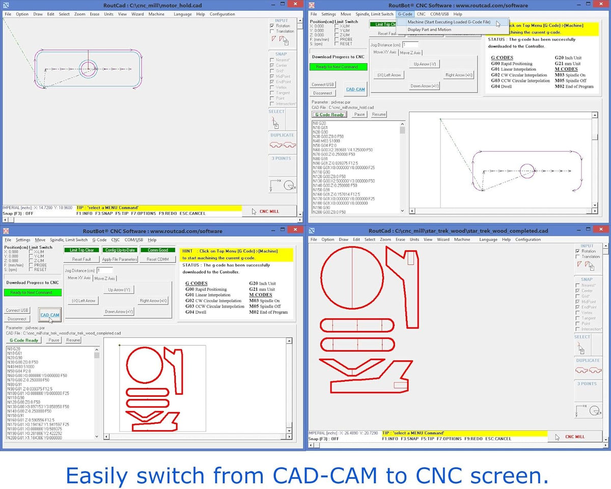 CNC Mill Software with Tutorial Videos, Pack of 2 I2778
