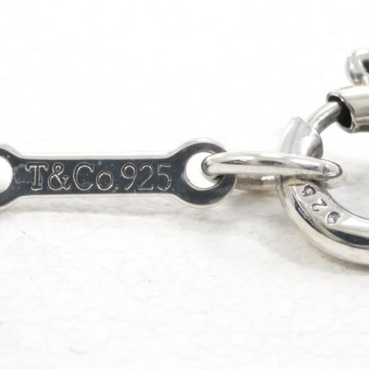 Loving Heart Silver Necklace Diamond 2.7g 43cm Jewelry O93373