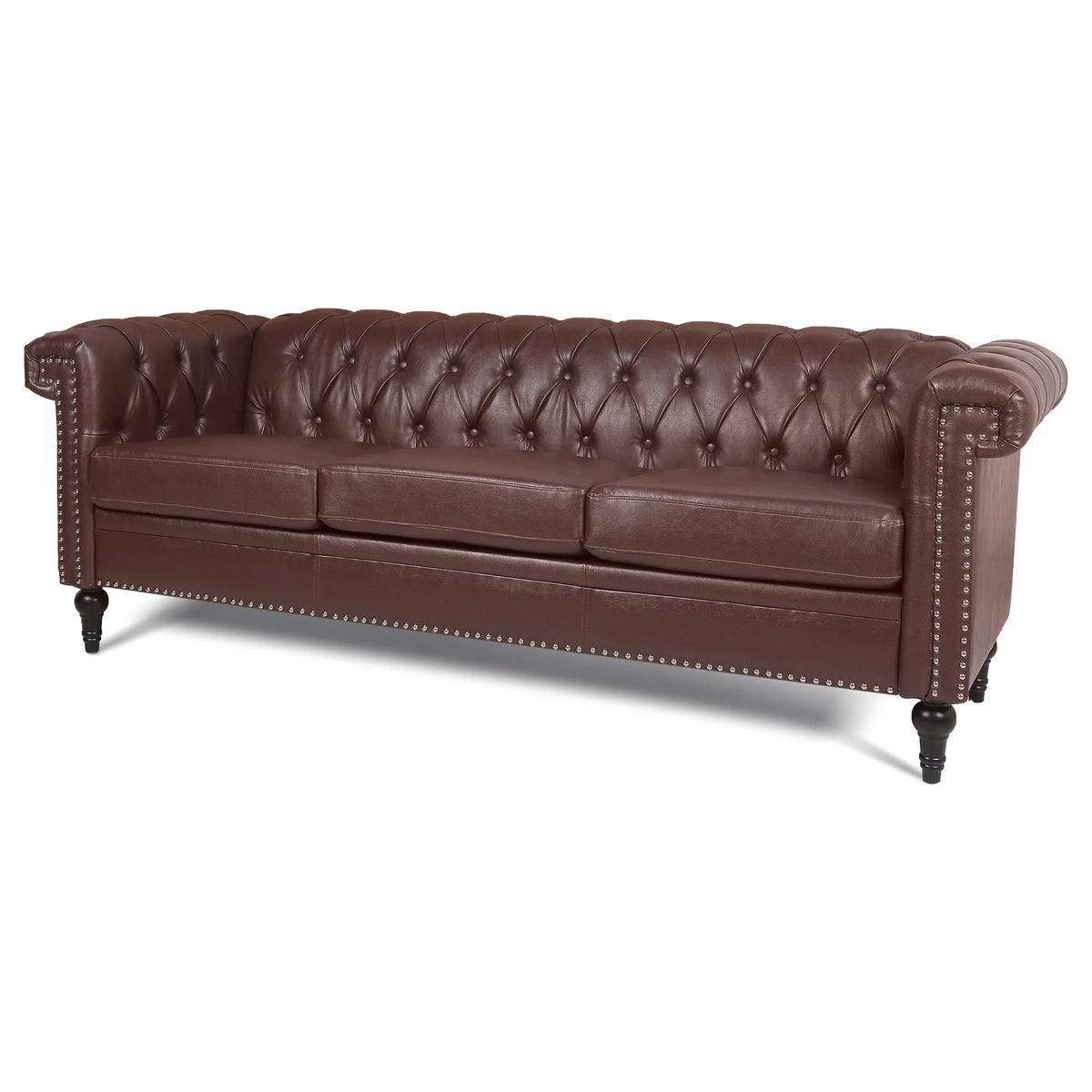 Traditional Square Arm 3 Seater Sofa with Removable Cushion M81731