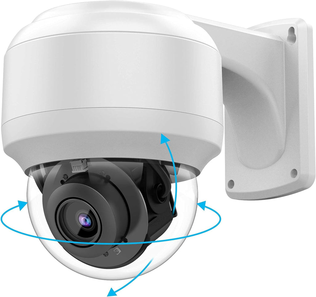 5MP Outdoor PTZ POE Security IP Camera Speed Dome with 18x Optical Zoom Pan Tilt 165ft IR Night Vision Motion Detection IP66 Waterproof R4159