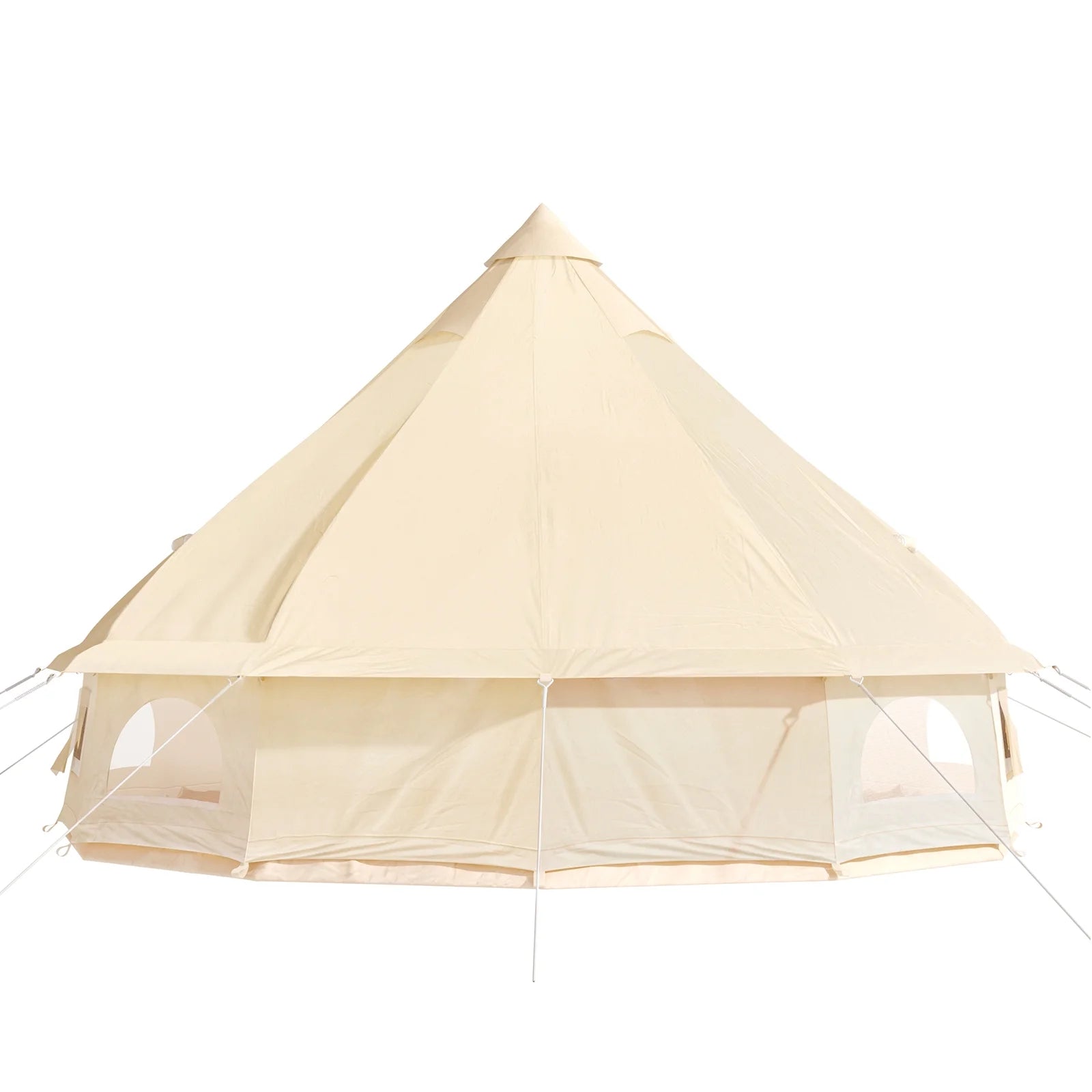 Canvas Bell Tent 16.4ft Cotton Canvas Tent with Wall Stove Jacket Waterproof Bell Tent D771089