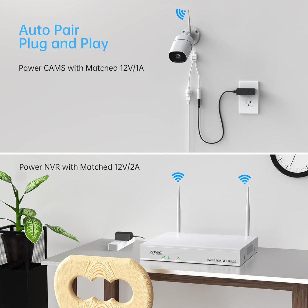 Wireless Security Camera System with 8 Cameras and 3TB Hard Drive N9891