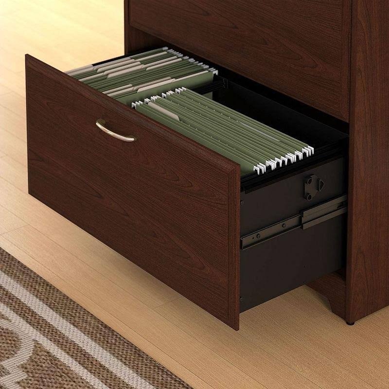 Cherry Wood Finish 2-Drawer Lateral File Cabinet C21805