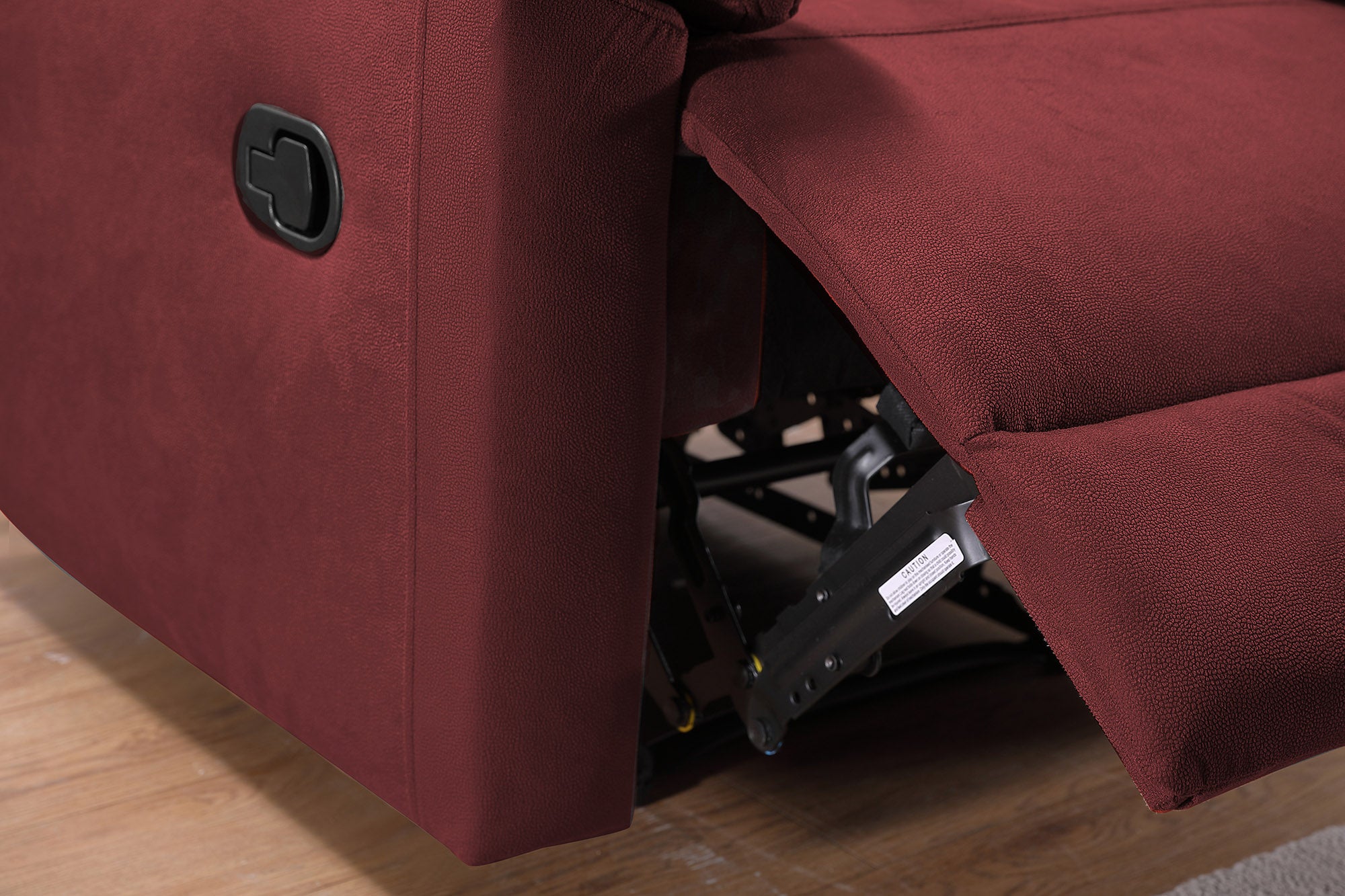 Red Fabric Manual Recliner F5561