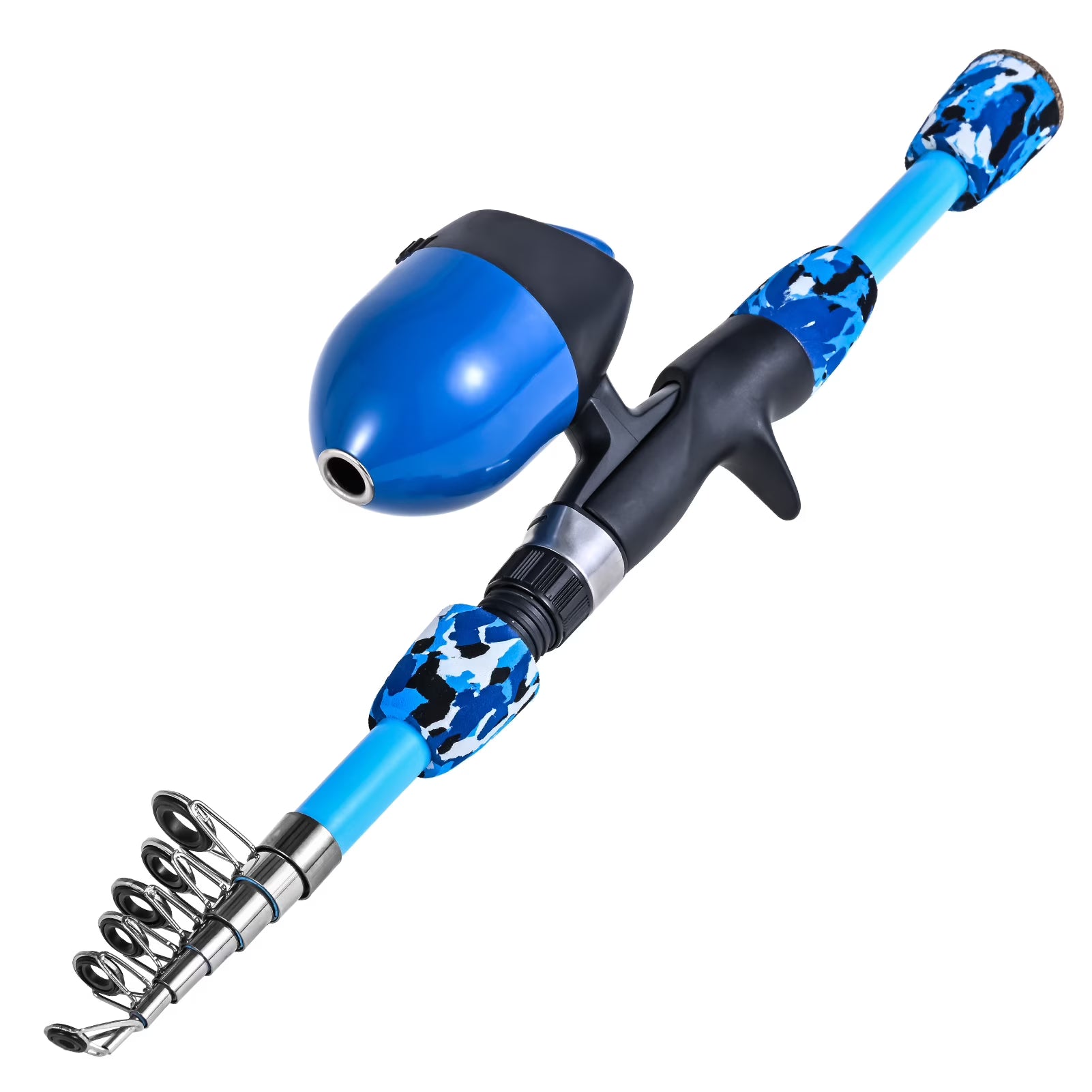 Kids Fishing Rod and Reel Combo with Collapsible Fishing Stool, Landing Net, and Tackle Box V35074