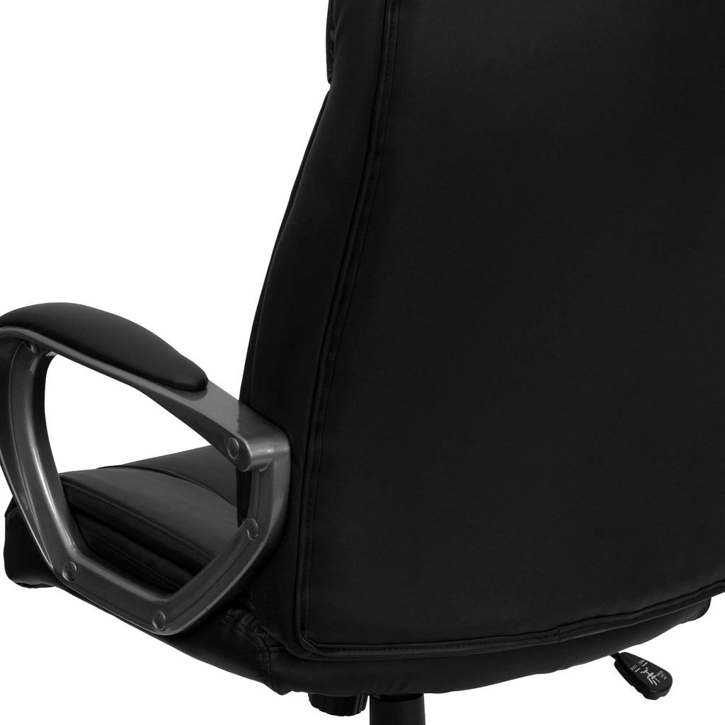 Black LeatherSoft Executive Swivel Office Chair J711