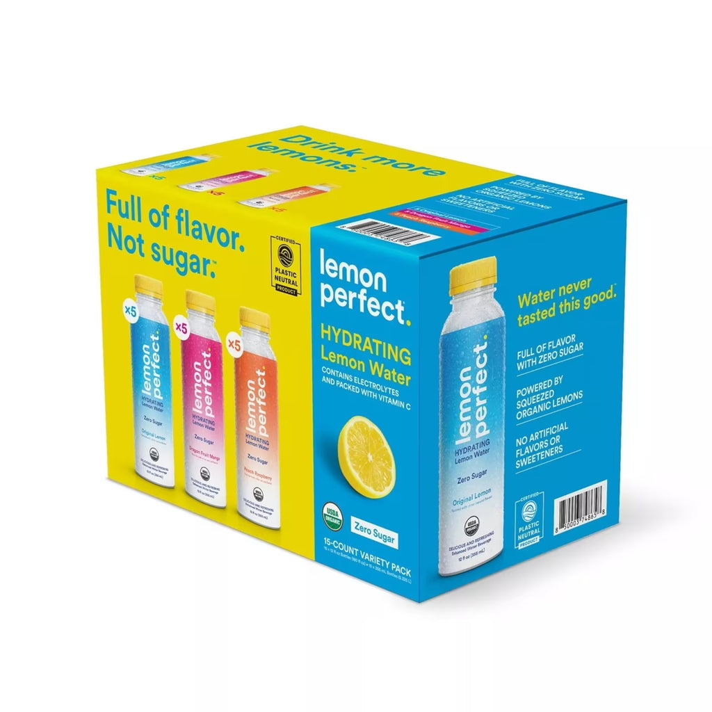 Lemon Flavored Water Variety Pack, 12 Fluid Ounce (Pack of 15) K5974