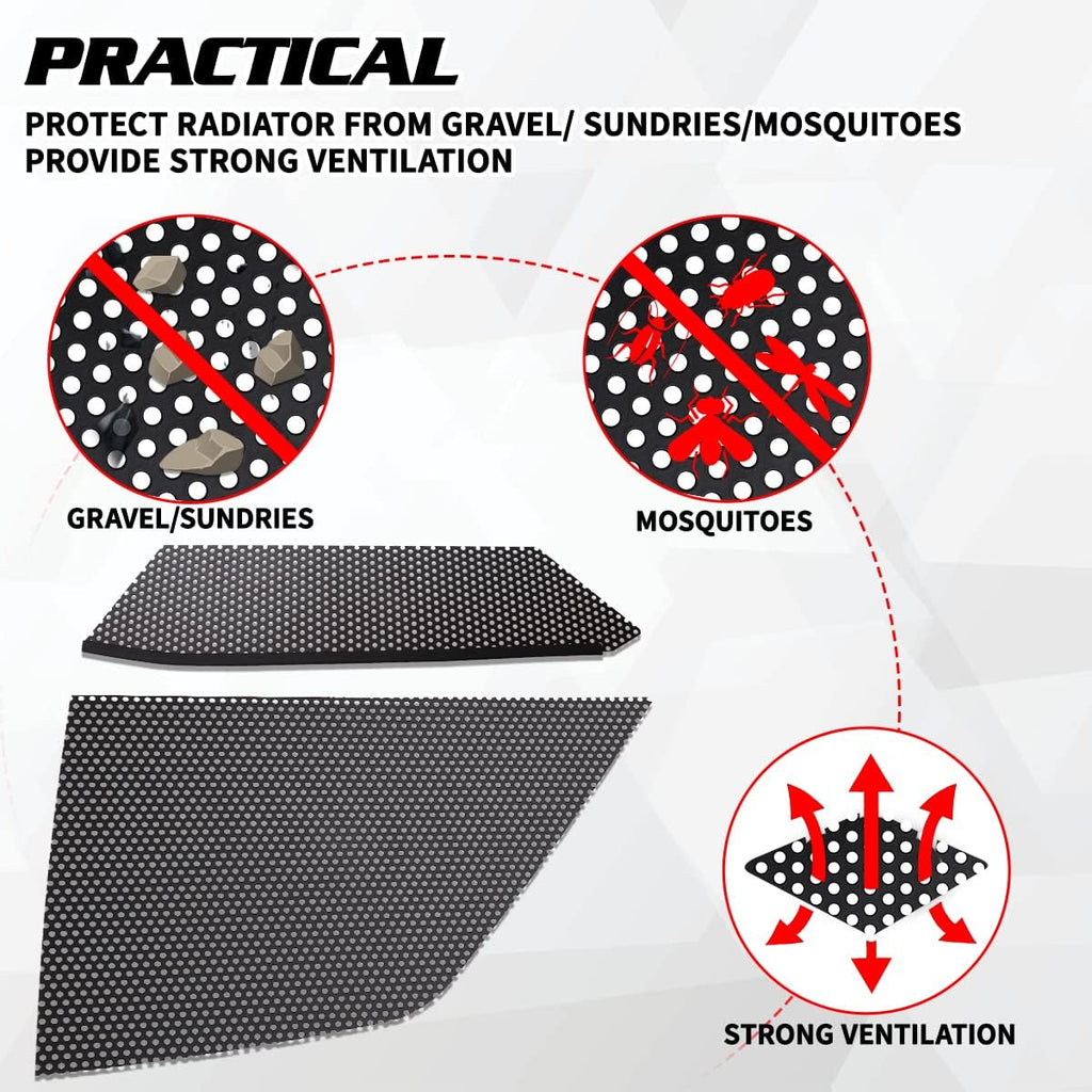 Black Aluminum Car Radiator Grille Vent Set Q886656