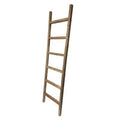 Gray Wood Ladder Bookcase 6 Shelves J586