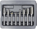 Carbide Burr Set with 1/4'' Shank 8pcs Double Cut Solid Carbide Rotary Burr Set C137436