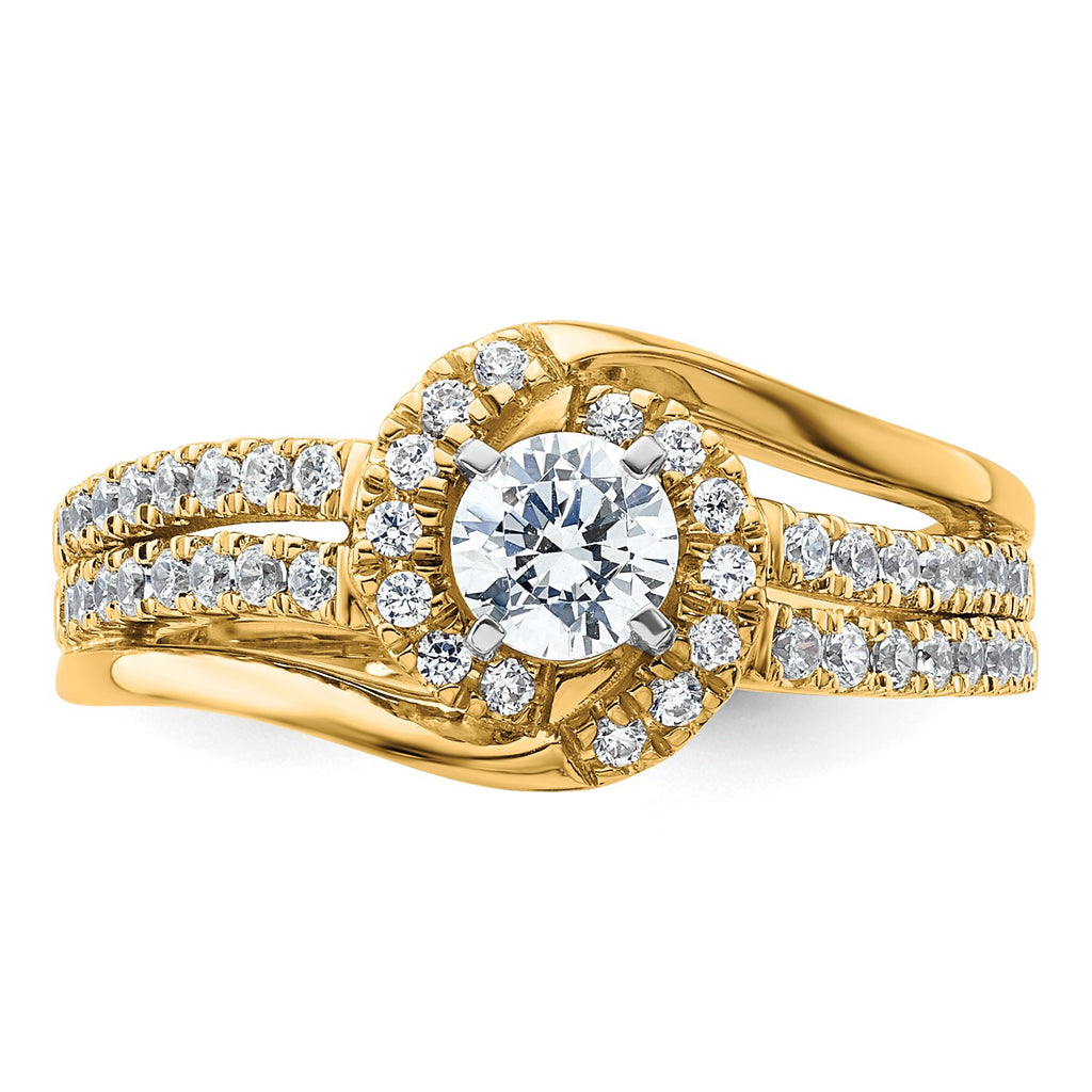 14k Yellow Gold Solitaire Lab Grown Diamond Engagement Ring O14214