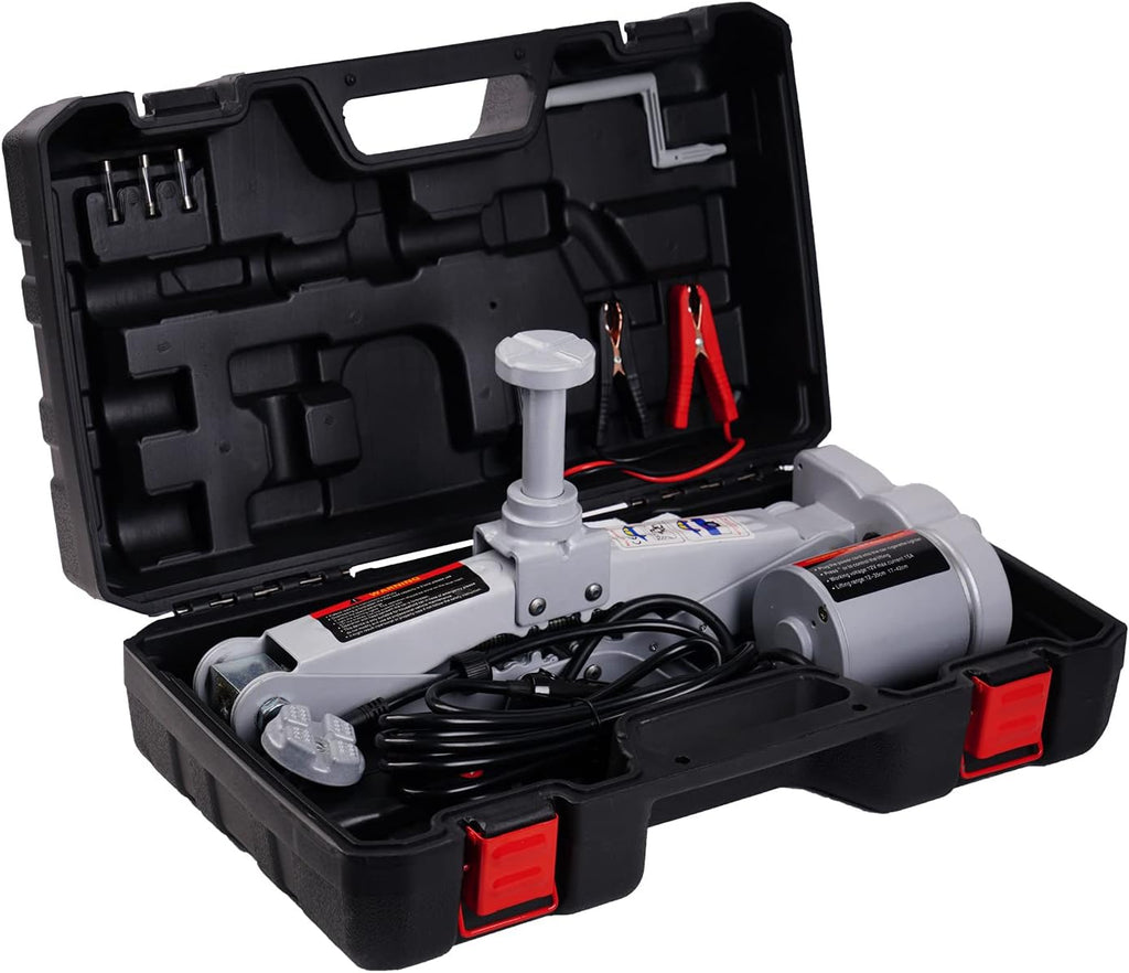 Red Pack of 2 Electric Car Jack Kit 3Ton 12V Portable Air Floor Jack X71603