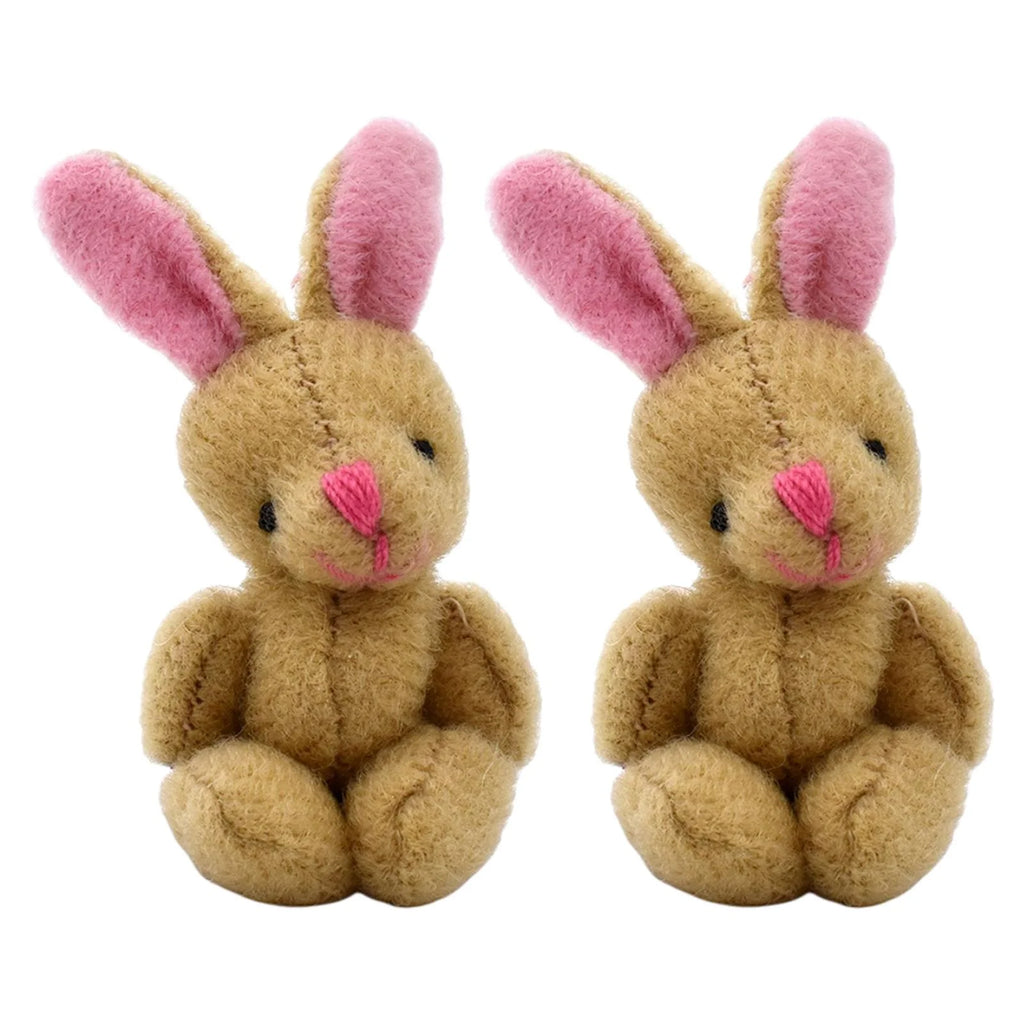 Mini Joint Bear/Rabbit Plush Dollhouse Decor Toys N2527
