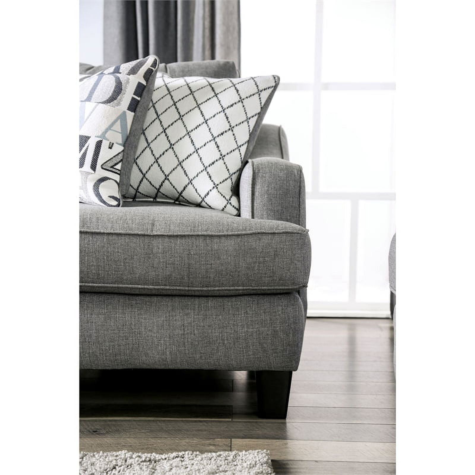 Bluish Gray Fabric 3-Piece Sofa Set P2986