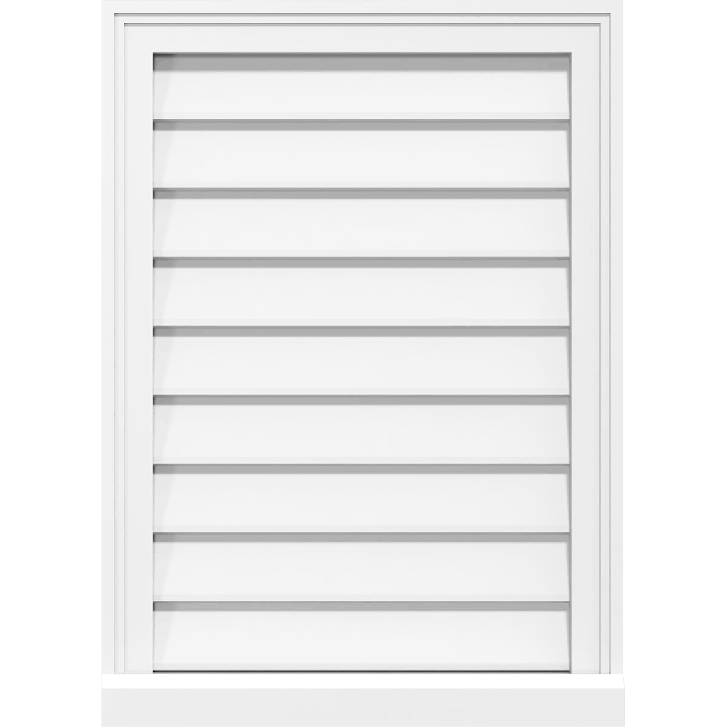 34x22W x 38x22H PVC Gable Vent with Brickmould C378594