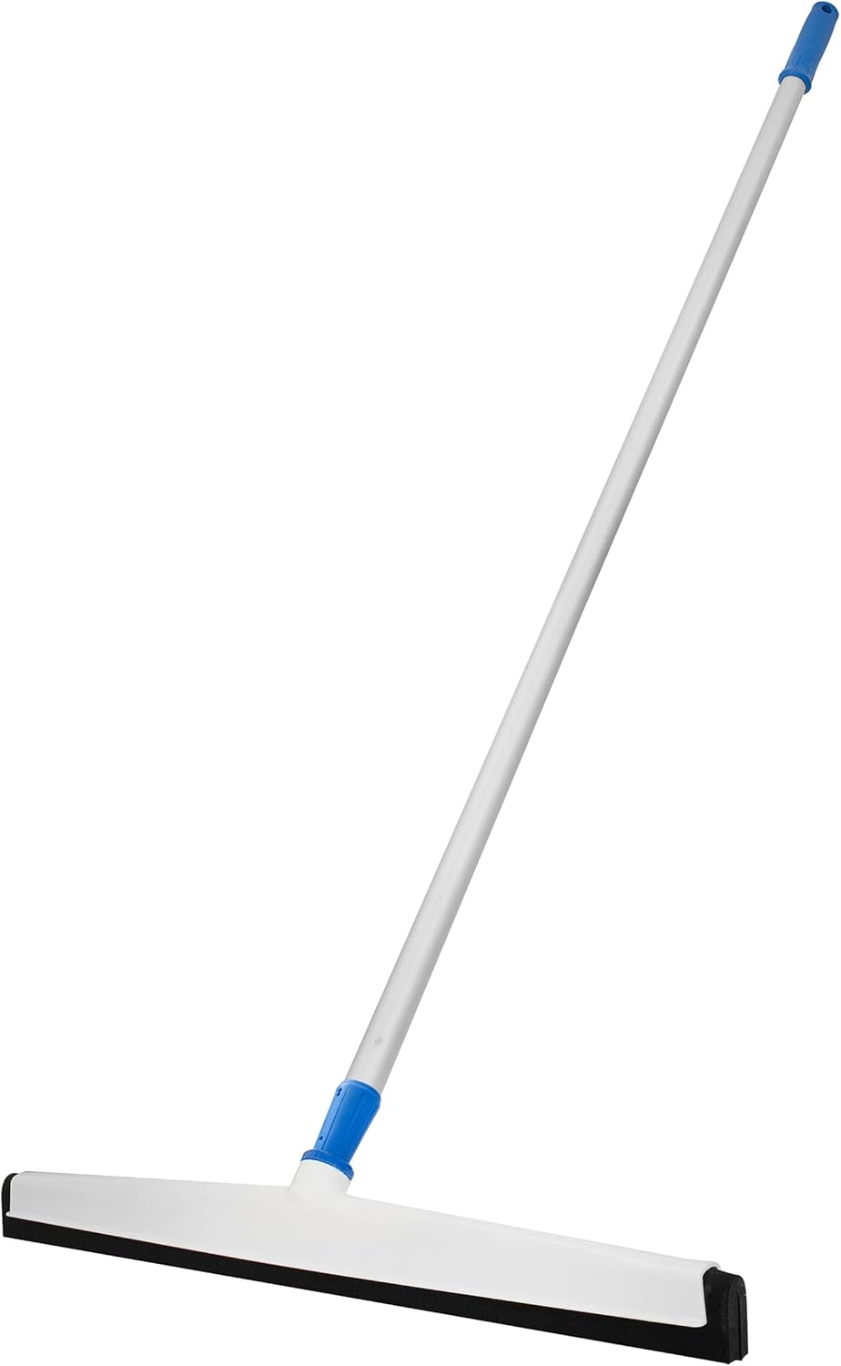 22" Uneven Surface Floor Squeegee with 60" Aluminum Pole, Pack of 2 D736731