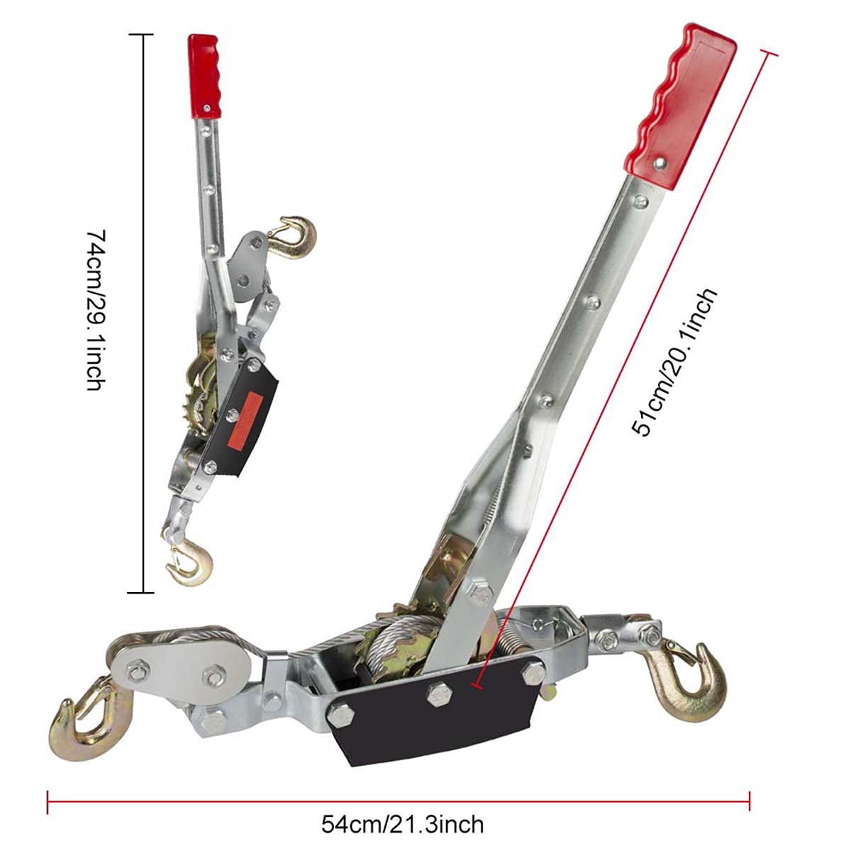 4 Ton 8000lb Dual Gear 2 Hooks Hand Power Winch Hoist Pack of 2 C9876