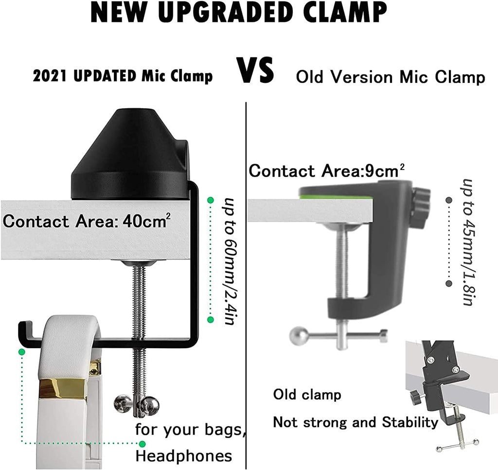 Mic Arm Stand Desk Adjustable Suspension Boom Scissor Arm, Heavy Duty, Pack of 2 Y8865