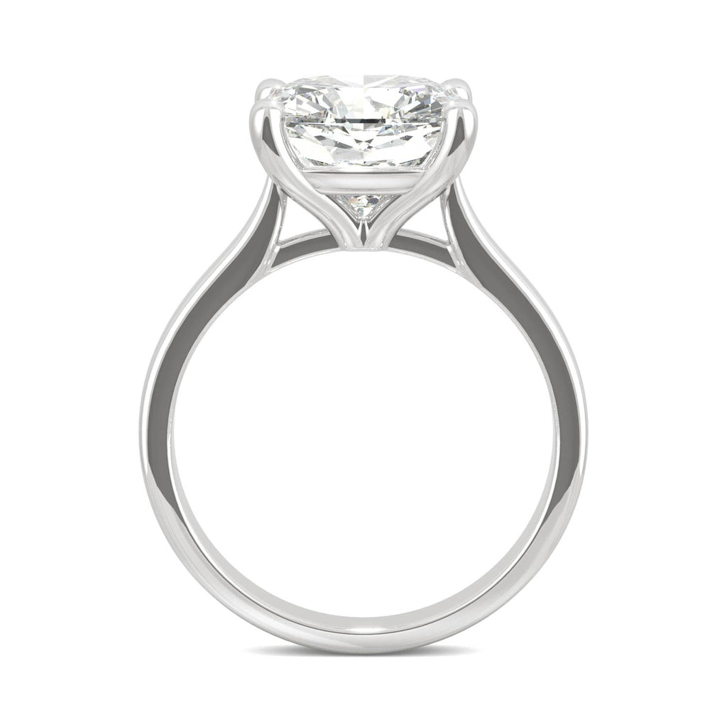 14K White Gold Moissanite Cushion Engagement Ring A70867
