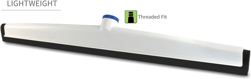 22" Uneven Surface Floor Squeegee with 60" Aluminum Pole, Pack of 2 D736731