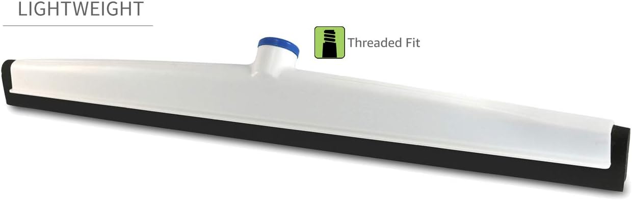 22" Uneven Surface Floor Squeegee with 60" Aluminum Pole, Pack of 2 D736731