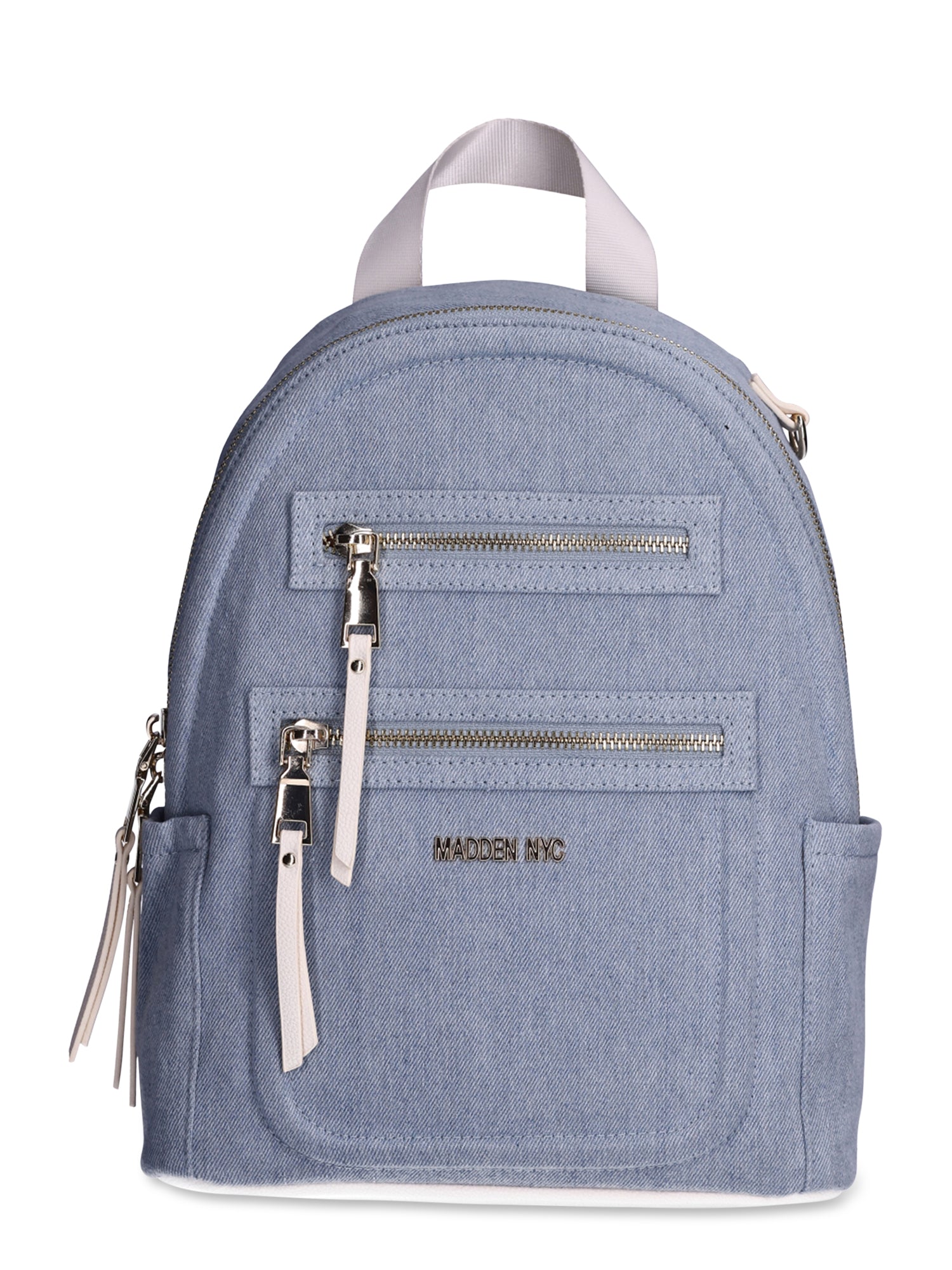 Denim Mini Backpack with Embellished Pouch Z448