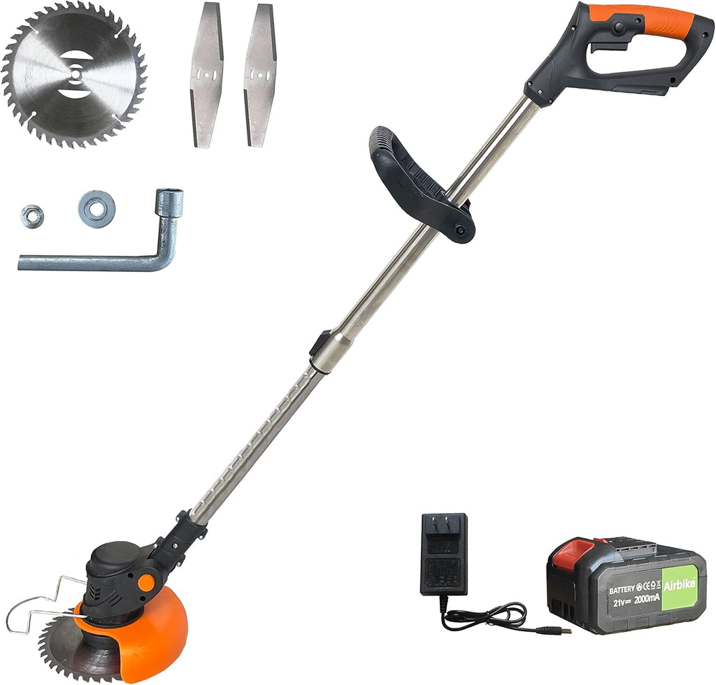 Green Brush Cutter Lawn Tool with 2 Batteries X399