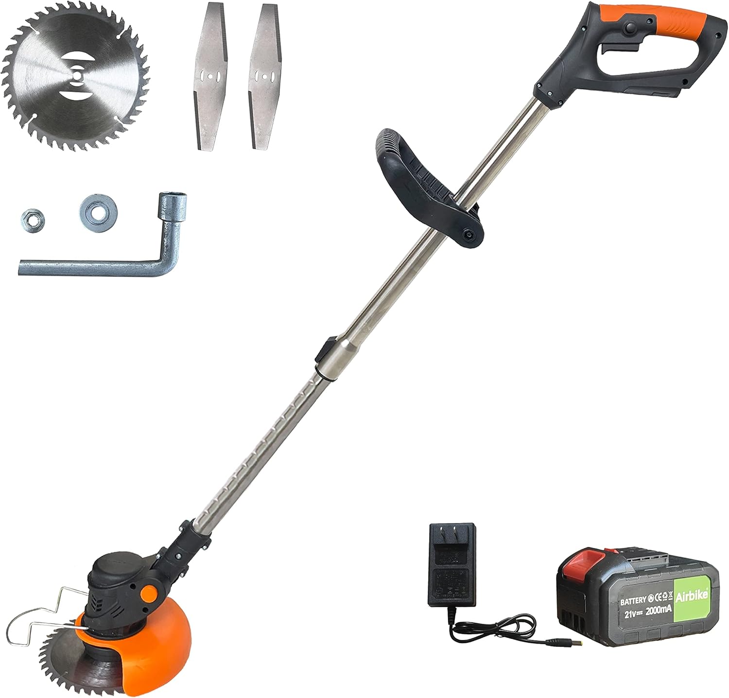 Green Brush Cutter Lawn Tool with 2 Batteries X399