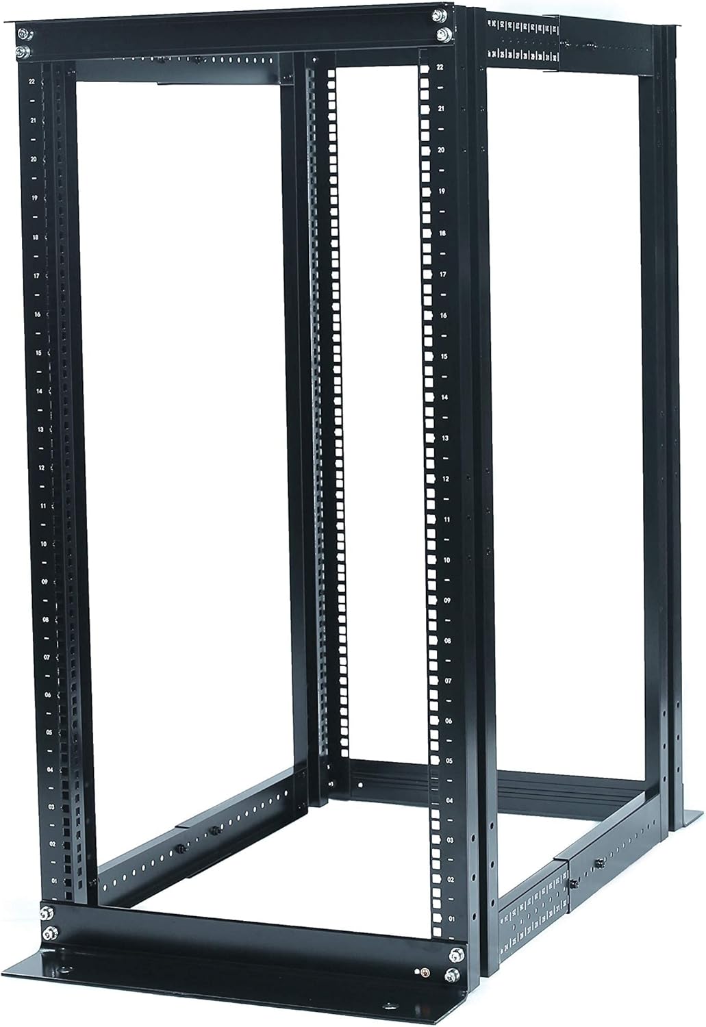 22U 4 Post Open Rack Frame Rack Enclosure 19 Inch Adjustable Depth Aluminum M227