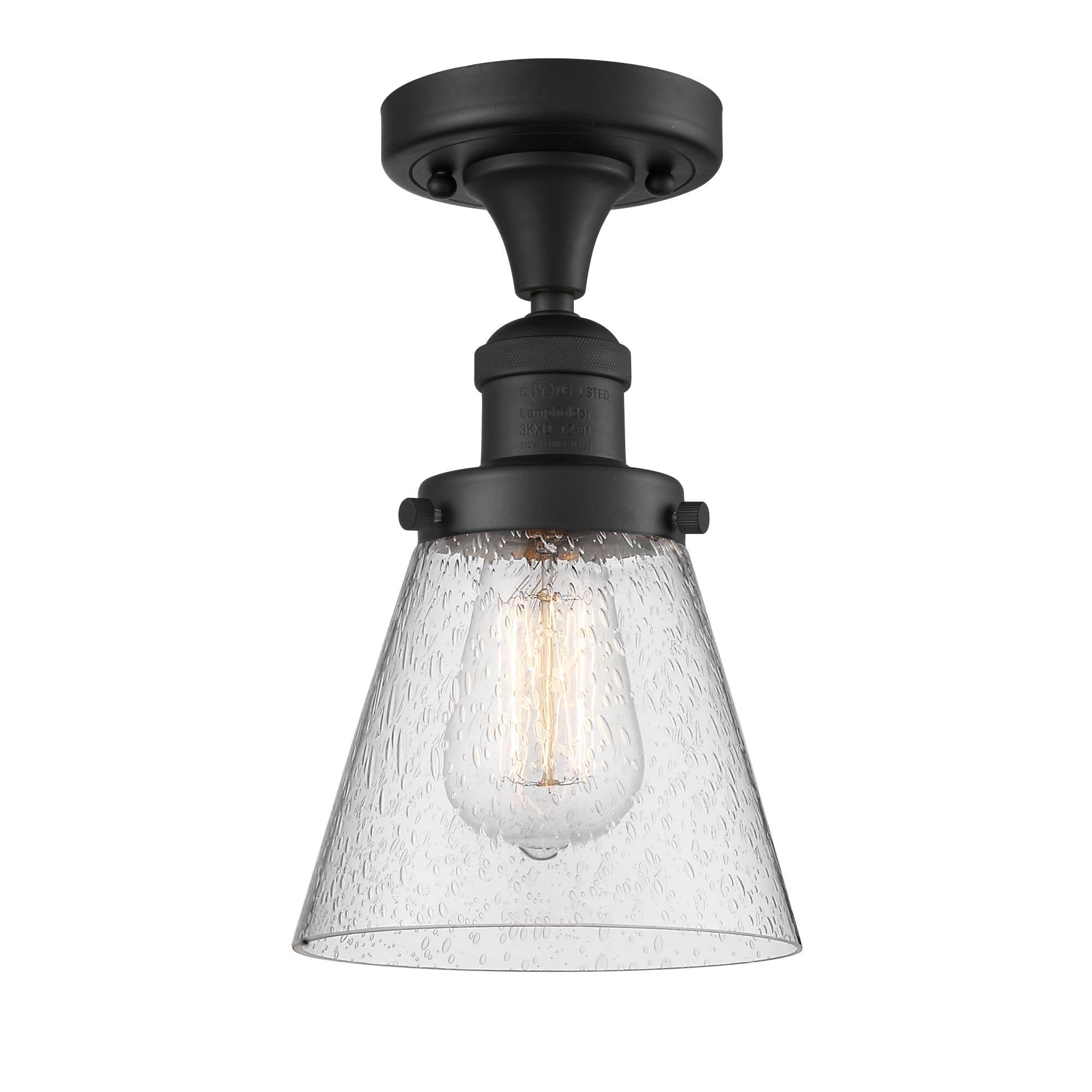 Small Cone 1 Light Semi-Flush Mount Z303