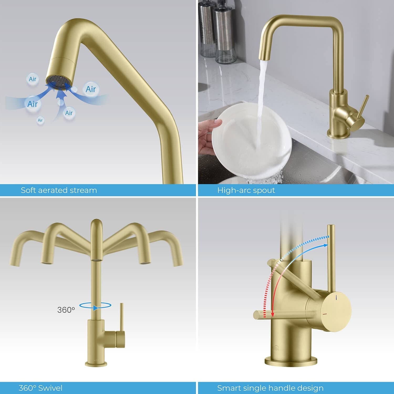 Brushed Nickel Kitchen Bar Prep Sink Faucet O450990