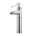 Polished Chrome Single Handle Vessel Faucet with Hoses J658