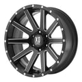 Satin Black 18x8 5x127 35 Wheels D35434