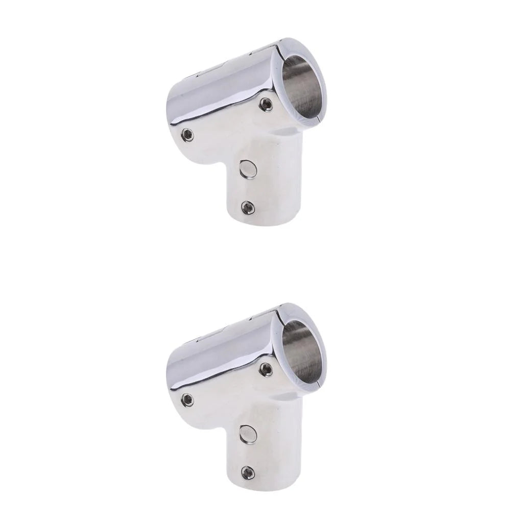 316 Stainless Steel Boat Marine Handrail 60 Degree T Rail Connector Split for 7/8 inch 22mm Tube K357