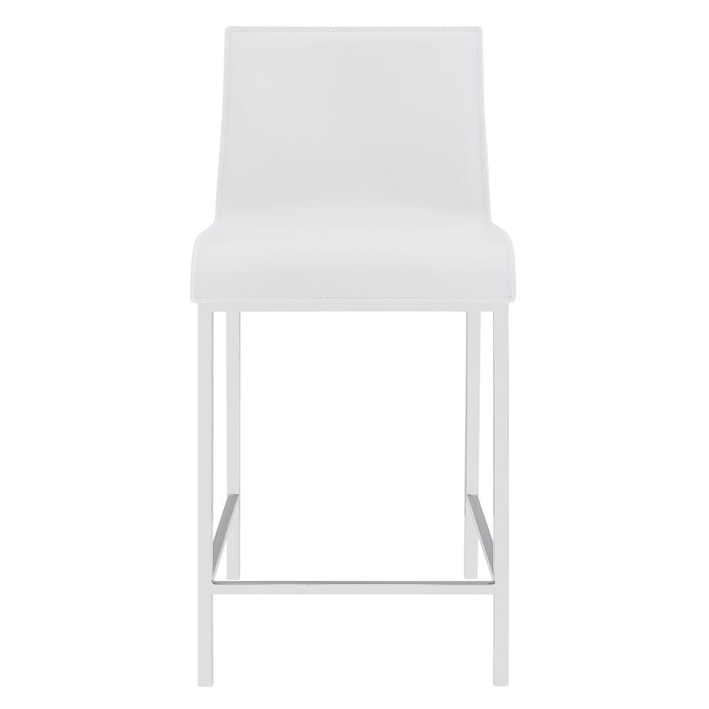 Set of 2 White Counter Stool B746546