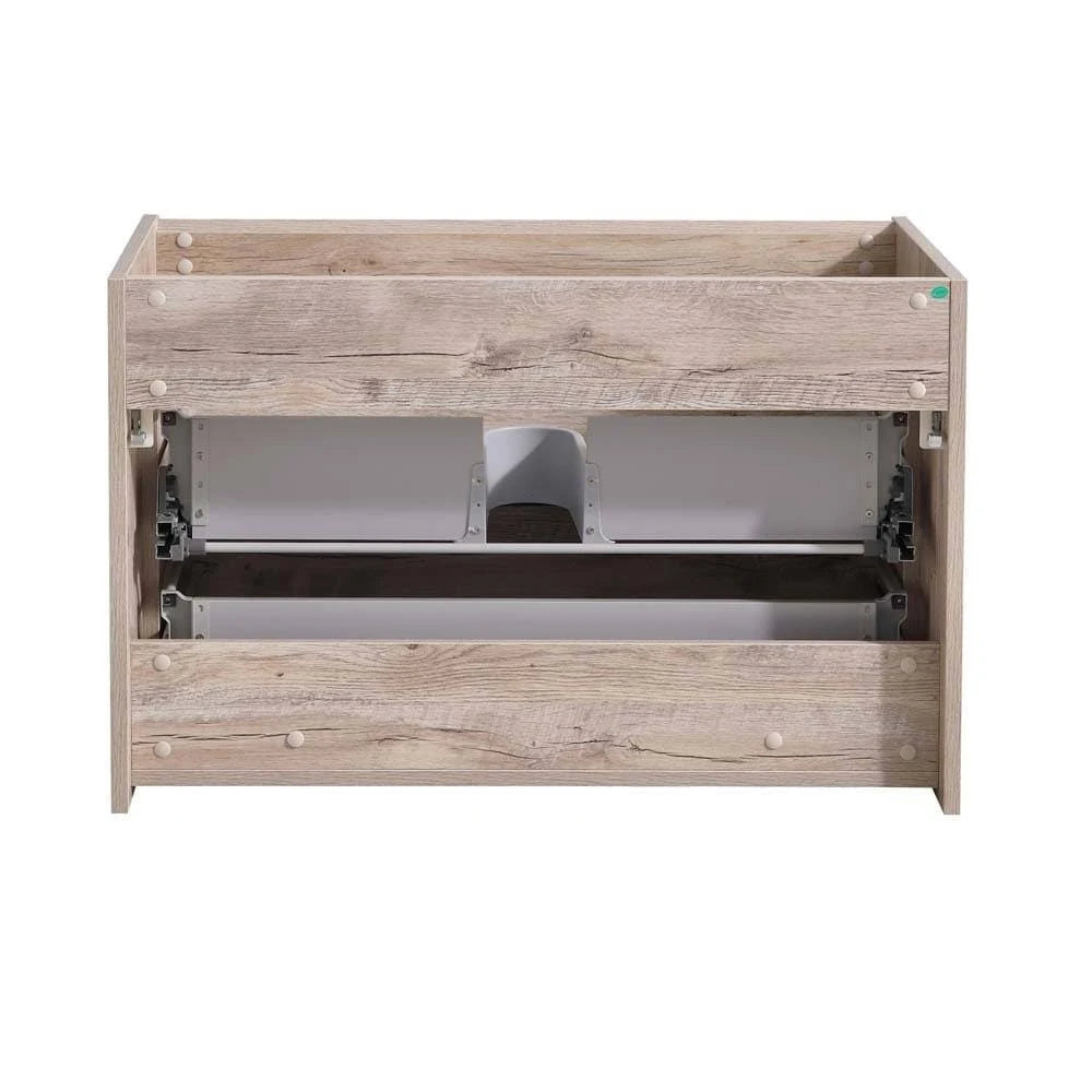 Rustic Natural Wood Wall Hung Bathroom Cabinet O594873