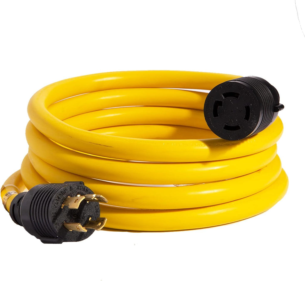 30 Amp 4 Prong Generator Extension Cord, 50 Ft, 10 Gauge, Rubber H999115