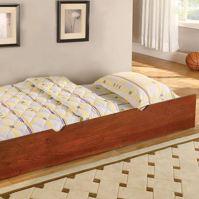 Oak Finish Twin Bed E984851