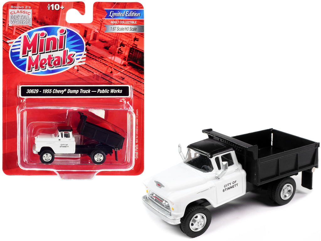 1/87 White Black Top Diecast Dump Truck Model L479
