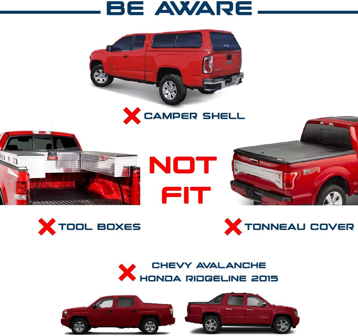 Steel Pickup Truck Ladder Rack Two Bar Set O795