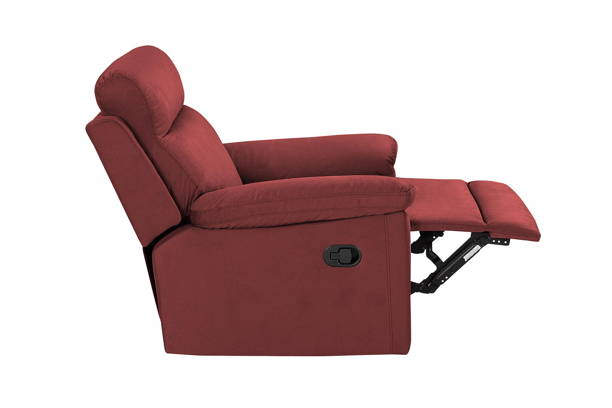 Red Fabric Manual Recliner F5561