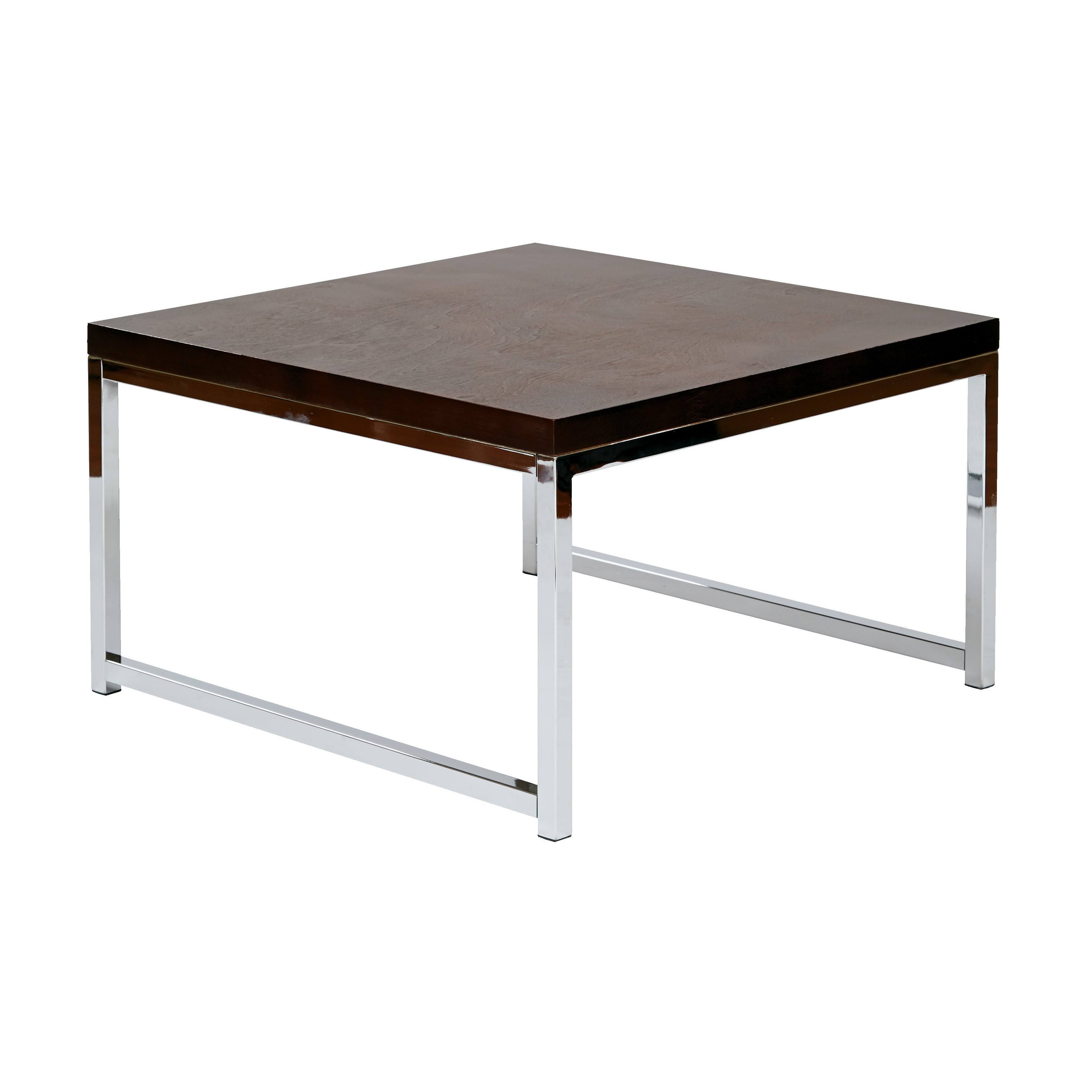 28x22 Accent/Corner Table - Espresso / Chrome M4052