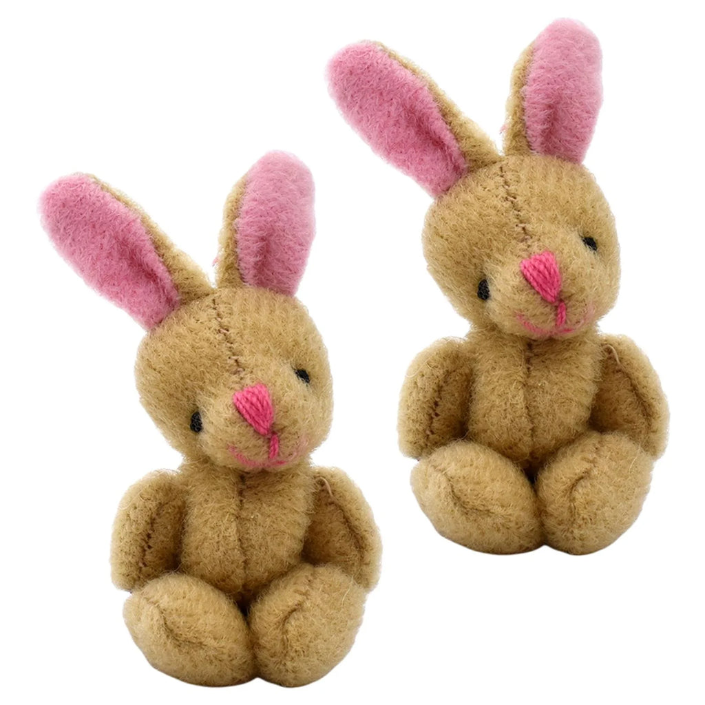 Mini Joint Bear/Rabbit Plush Dollhouse Decor Toys N2527