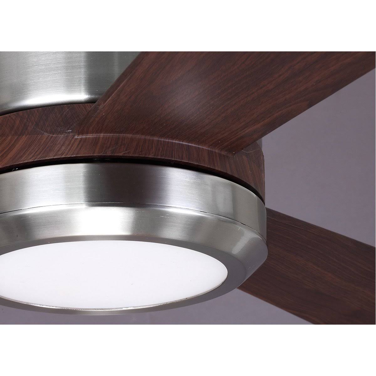 Brushed Steel Ceiling Fan with Light Q400292