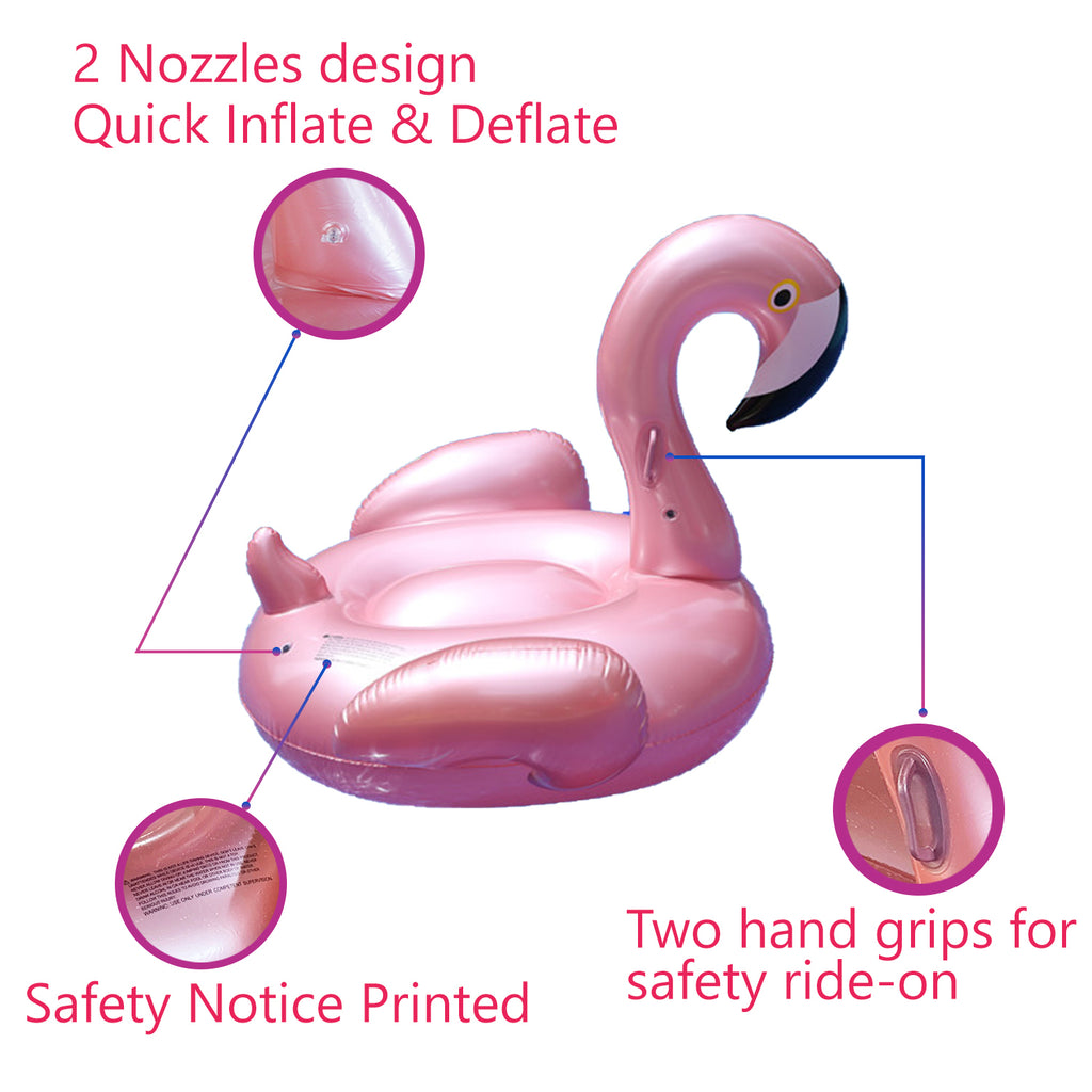 Inflatable Flamingo Pool Float Toy 60x60x34 inches Y87272