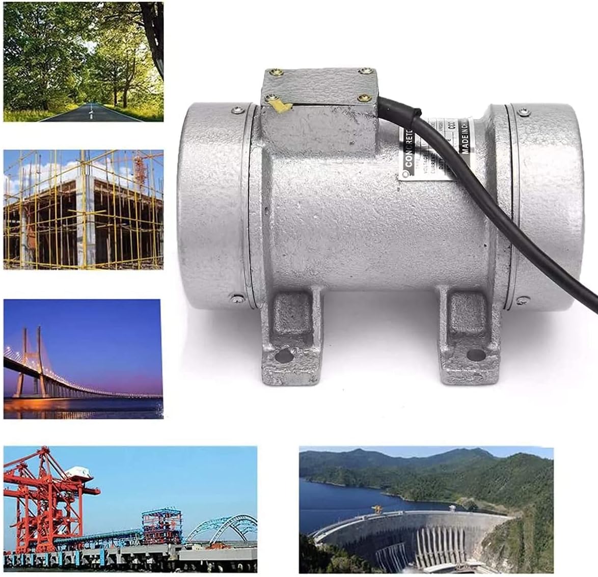110V 0.28kw Concrete Vibrator Vibration Motor 60HZ Single Phase AC110V 2840rpm Aluminum Alloy Vibrating Vibrators for Shaker Table Z6822